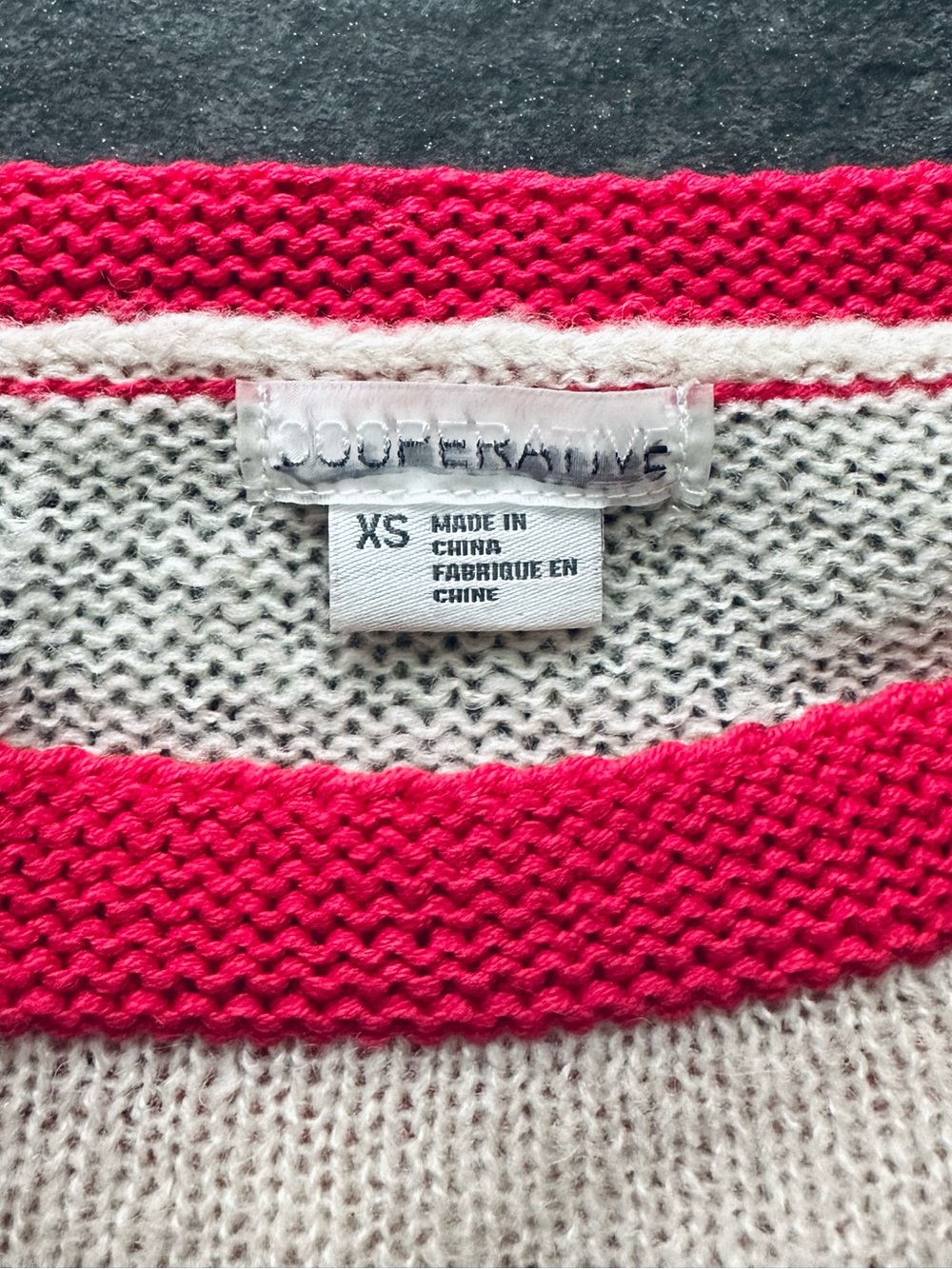 Cooperative’ NWOT Wool Blend Colorblock Cropped Sweater Women’s XS 3/4 Sleeve - Picture 9 of 11